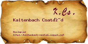 Kaltenbach Csatád névjegykártya
